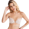 soutien-gorge en silicone push-up invisible dos nu en dentelle